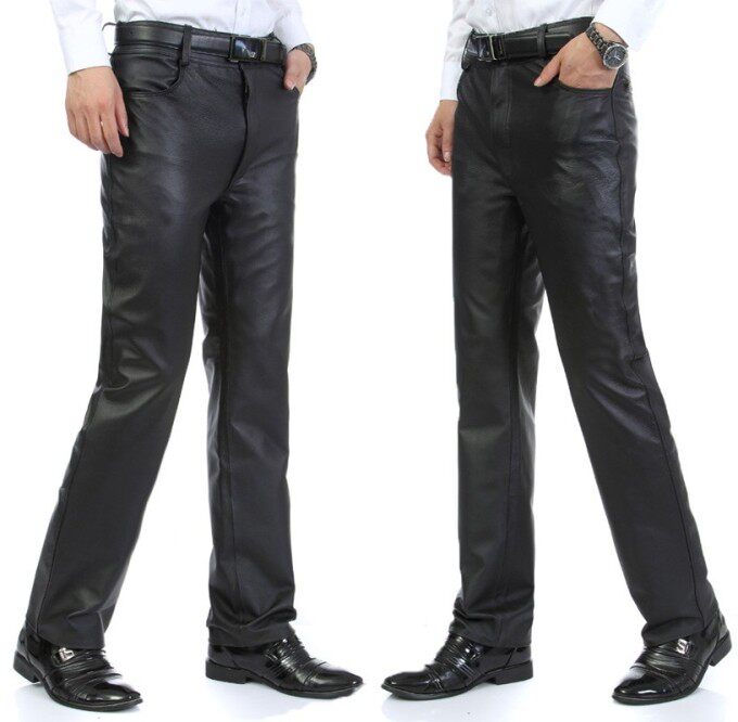 Pantalon cuir homme droit pour hiver - Ref 1492242 Image 1