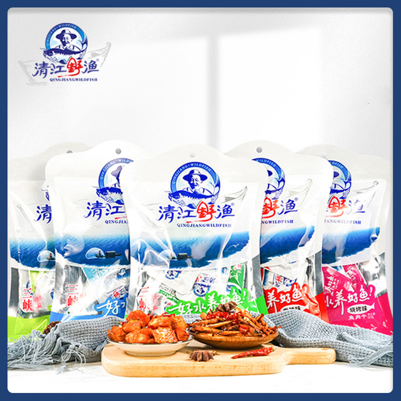 清江野渔泡椒小鱼仔湖北特产小吃即食鱼肉干喷嘴位置草岸食盆前老
