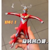 按压旋转迪迦超人玩具蜘蛛侠手办男孩子幼儿园礼物品关节人偶模型