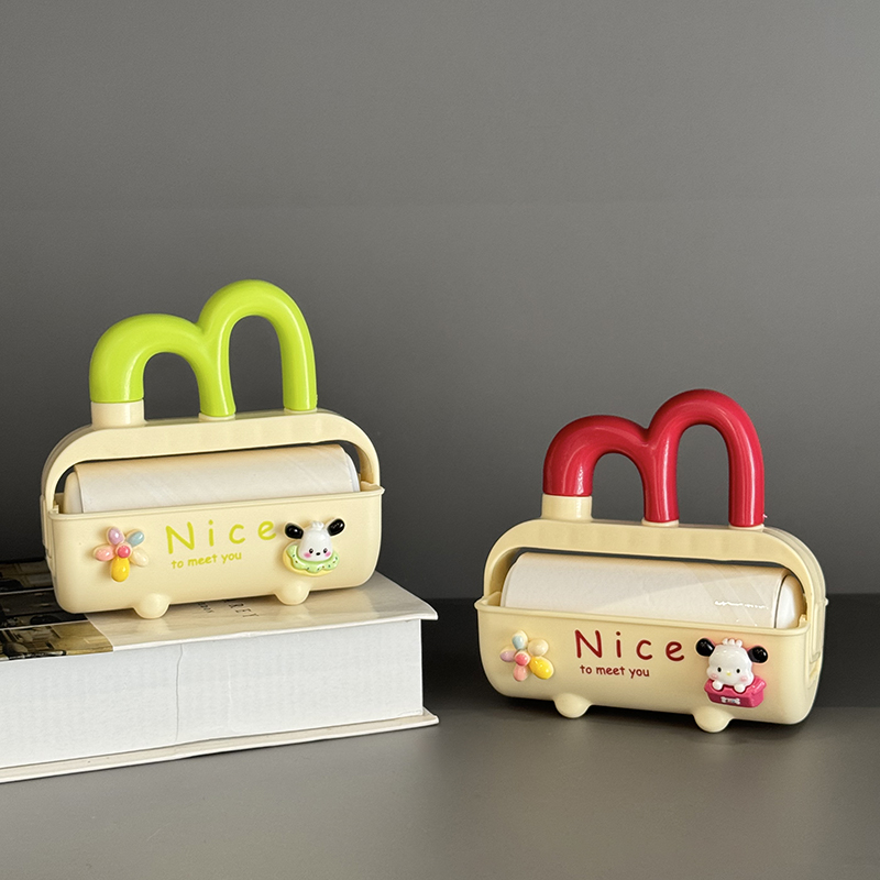 卡通可爱家用粘毛器滚筒可撕式衣服宠物毛发滚刷替换卷纸粘毛神器