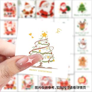 177圣诞节卡通贴纸可爱创意涂鸦笔记本手机手账diy装饰不干胶贴画