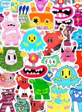 132张汪苏泷的罗曼城22个怪物朋友可爱贴纸十万伏特演唱会贴画diy