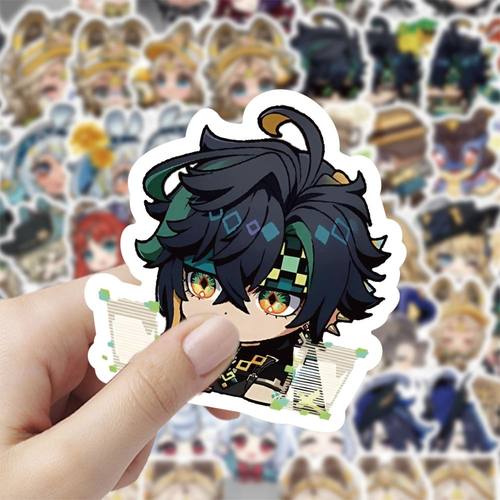 116张原神Q版表情贴纸游戏角色同款手账手机笔记本通用防水贴画