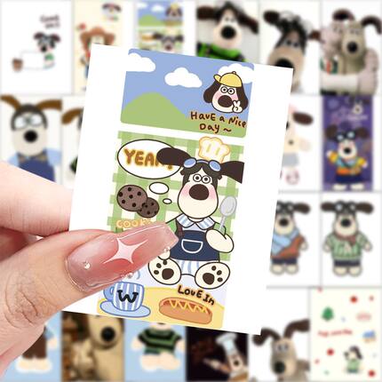 63张掌门狗贴纸可爱卡通新年氛围感装饰手机壳笔记本电脑防水贴画