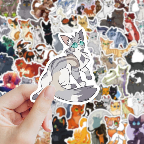 276张猫武士warriors cats贴纸动物奇幻小说周边创意装饰防水贴画