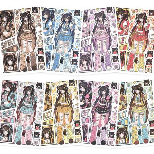二次元动漫人物女孩贴纸高颜值