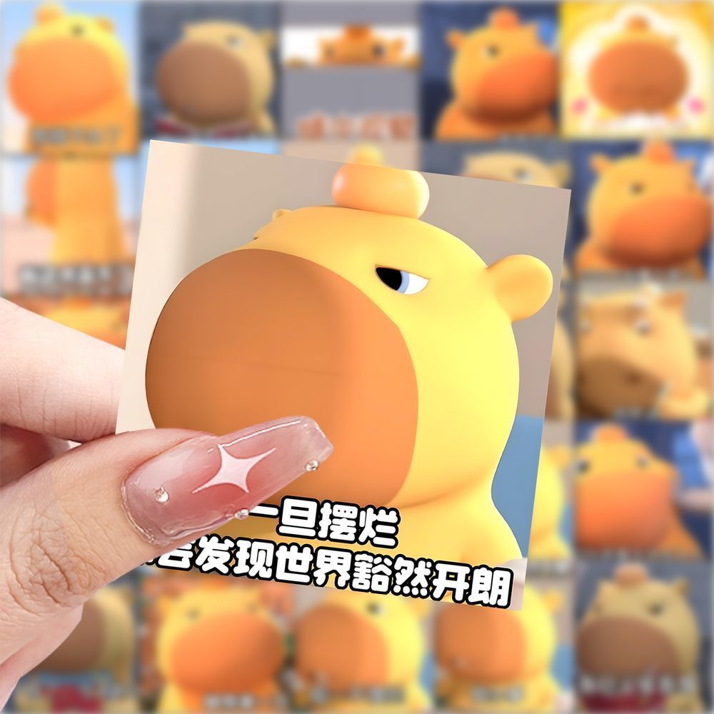 水豚噜噜表情包贴纸防水卡通搞笑