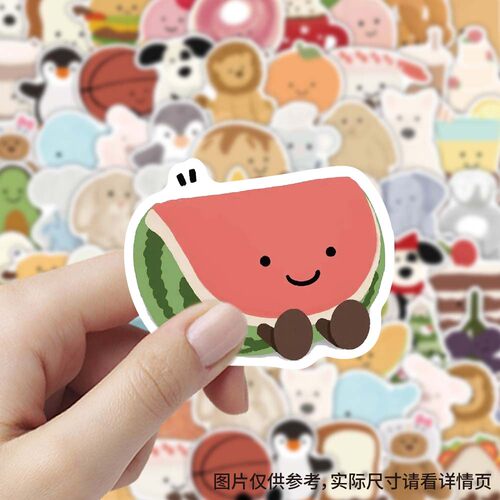 jellcat食物插画贴纸可爱手绘