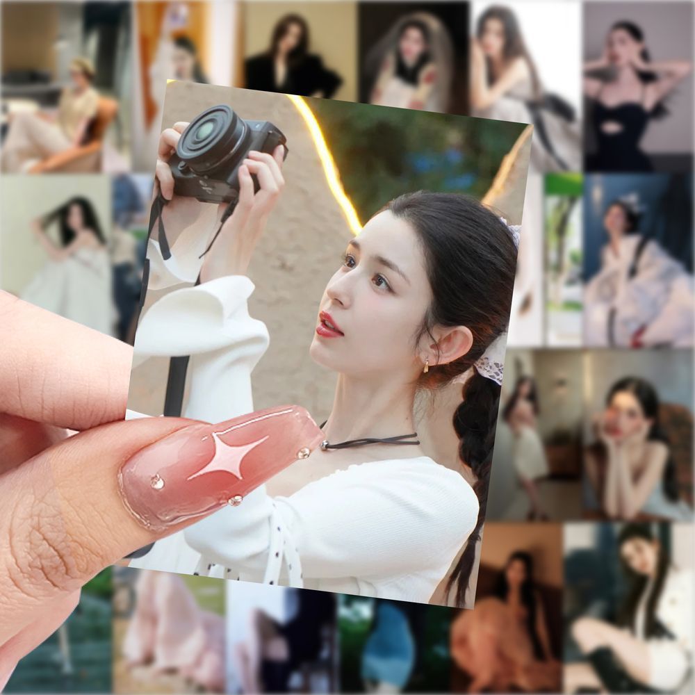 188张哈妮克孜壁纸高颜值贴画ins明星笔记本贴纸手机手账装饰贴纸