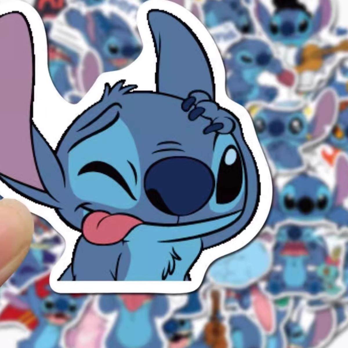 120张可爱史迪仔贴纸史迪奇星际宝贝卡通人物笔记本手账防水贴纸