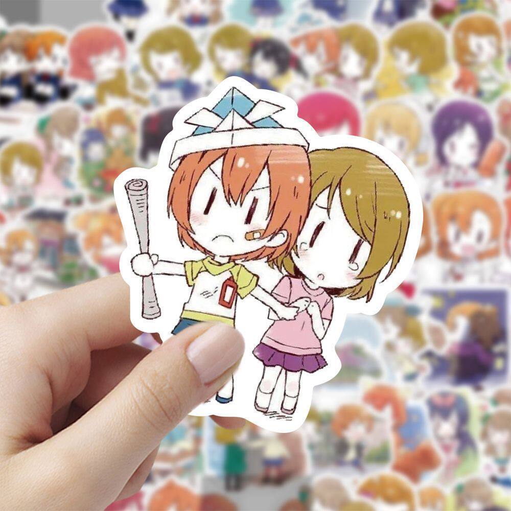 120张lovelive缪斯Q版卡通贴纸装饰人物diy动漫手机防水手账贴画