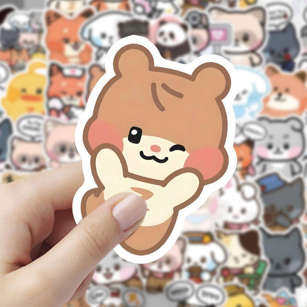 卡通可爱动物塑动物手账贴纸ins创意素材diy卡通装饰手机防水贴画,文具电教/文化用品/商务用品,贴纸/立体贴纸,淘宝优惠券,粉丝福利购,淘宝优惠卷