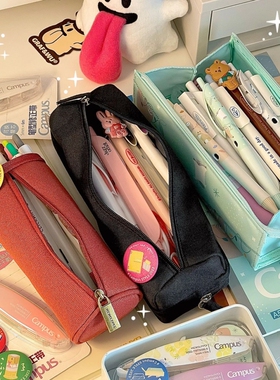 KOKUYO国誉笔袋大容量学生简约文具盒PENCASE双层分类铅笔袋日系