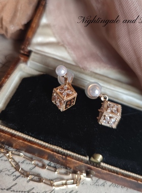 夜莺与蔷薇《II.GUTH》法式复古耳环无耳洞仿珍珠耳夹
