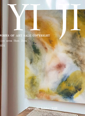 YJ.ART原创手绘《境由心造》现代轻奢风厚涂艺术酒店肌理装饰画