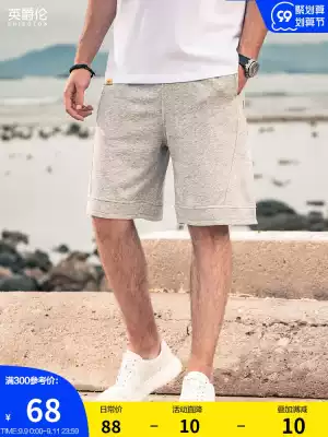 British casual shorts men's summer wear trend loose sports five-point pants beach breeches thin half-piece pants