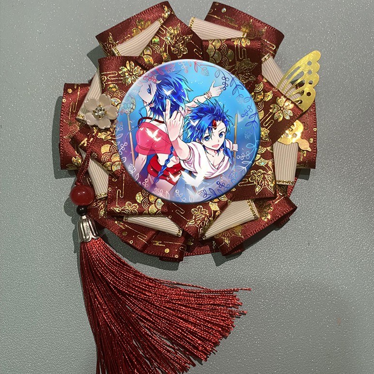 魔笛magi 阿拉丁 裘达尔 练红玉 周边吧唧托谷美徽章托装饰