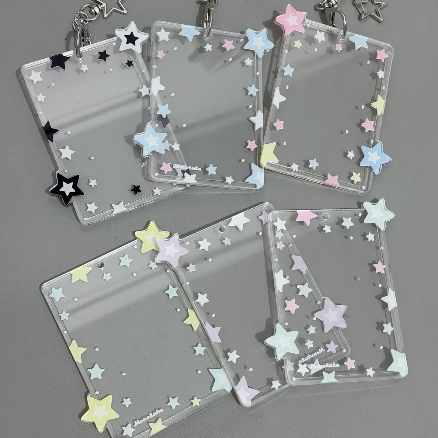 原创彩色星星卡套亚克力