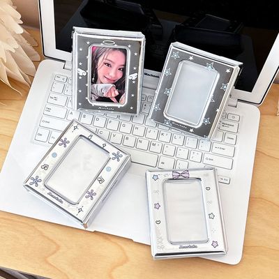 原创ins风银色天使信封卡包