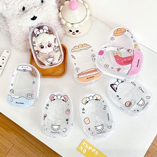 可爱涂鸦pvc娃包透明溜娃包棉花娃娃收纳袋外出娃用装饰痛包