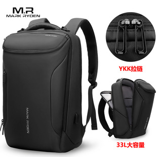 mark ryden商务双肩包男多功能旅行16寸电脑背包USB充电科技书包