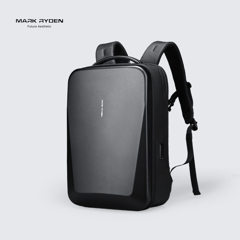 马可·莱登硬壳双肩背包男士款笔记本电脑包大学生高级感商务书包