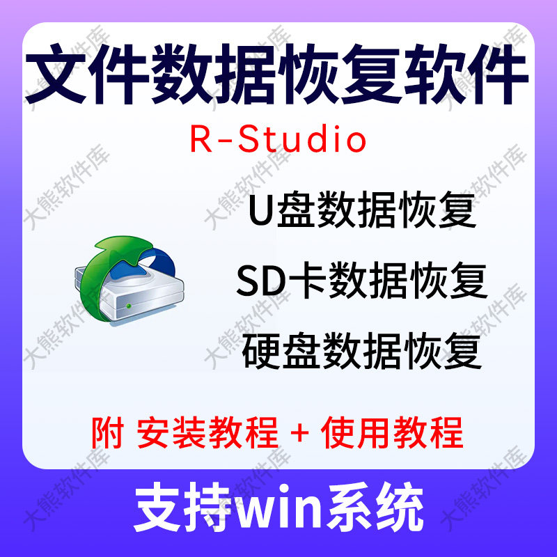 文件数据恢复软件R-Studio移动硬盘SD卡U盘照片视频恢复rstudio