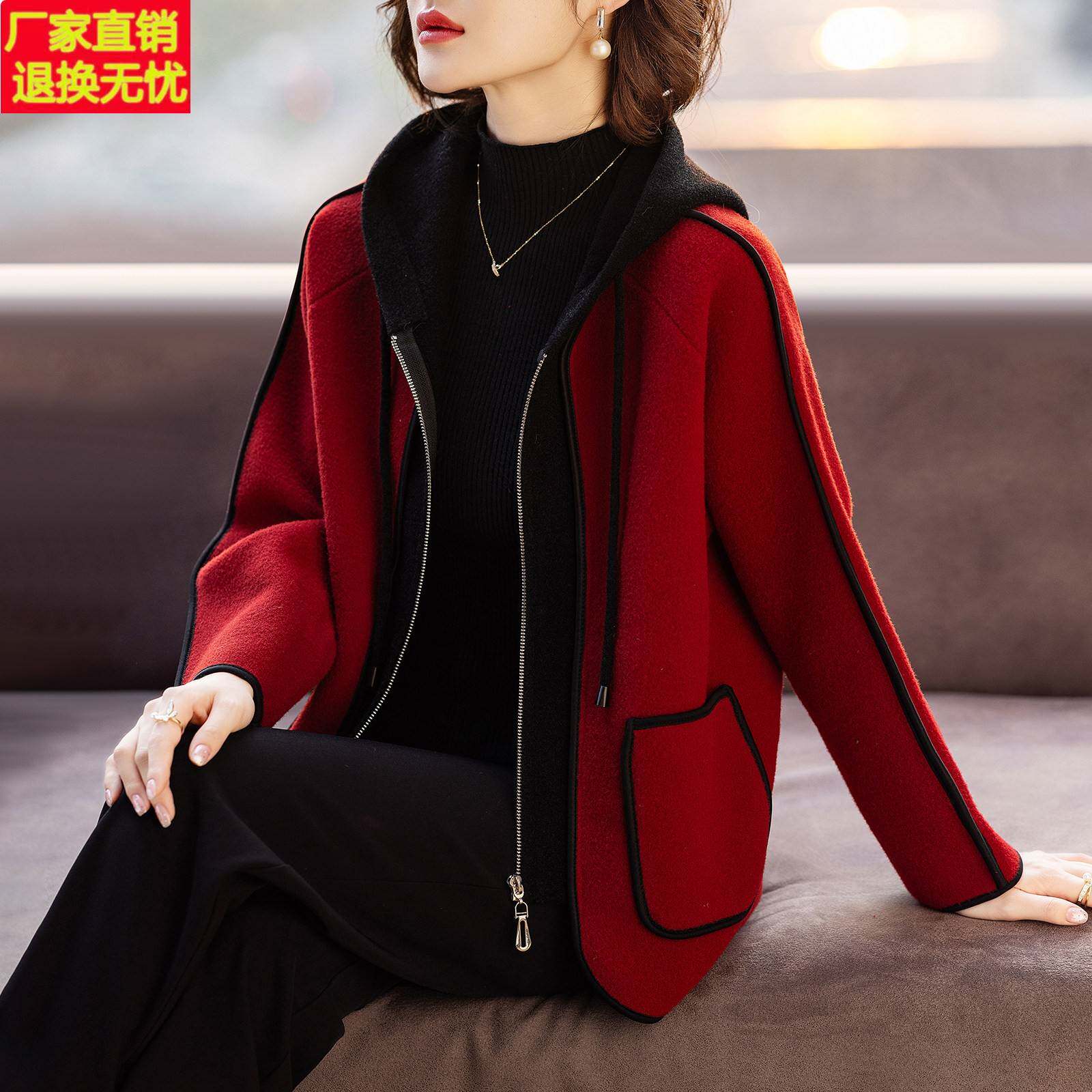 妈妈春装外套洋派本命年红色过年衣服婆婆春秋中老年人女2025新款