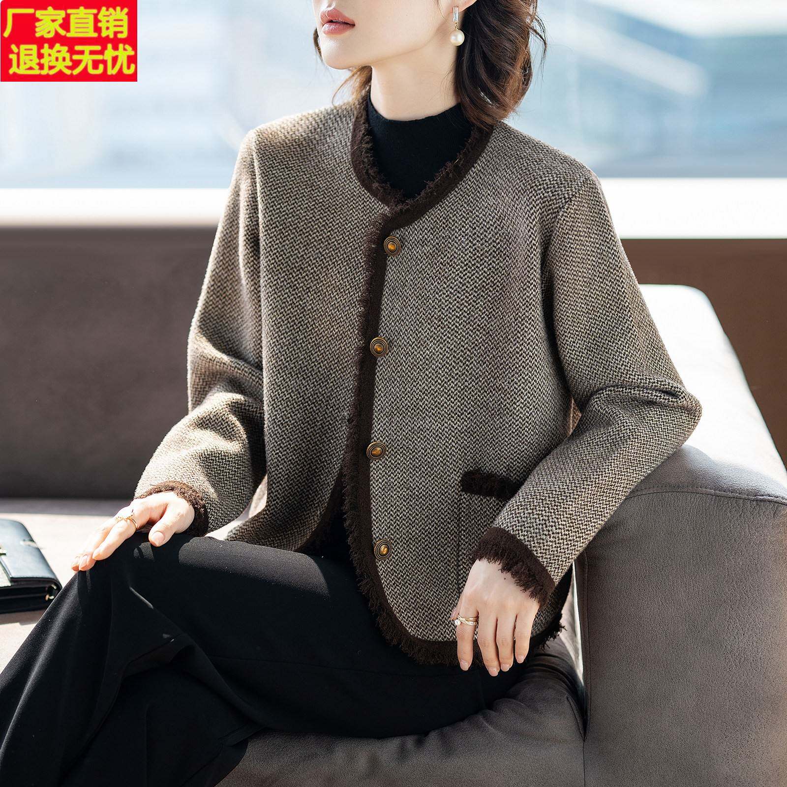 中老年人春秋外套女士小个子妈妈春装50多岁洋气质时尚新款上衣服