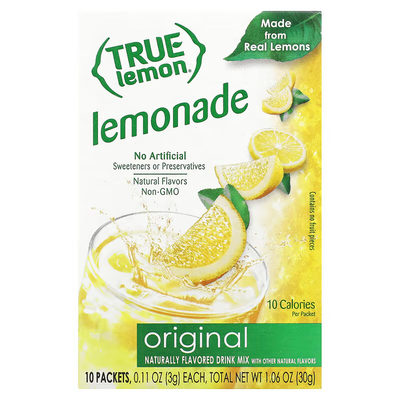 现货美国 true lemon无糖生酮维生素C天然速溶水果冲粉饮料