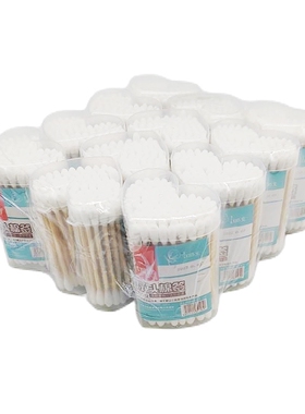 满堂好竹棒双头棉签85支x12瓶卫生棉签美容棉签棉棒5195