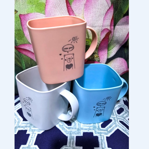 阿姿玛简约口杯0007漱口杯塑料洗漱杯牙刷杯一家三口亲子杯