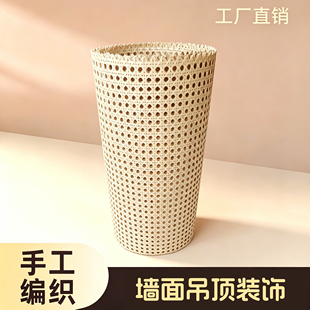 镂空竹编装修吊顶竹席婚礼布置民宿酒店农家乐民宿吊顶隔断竹席子