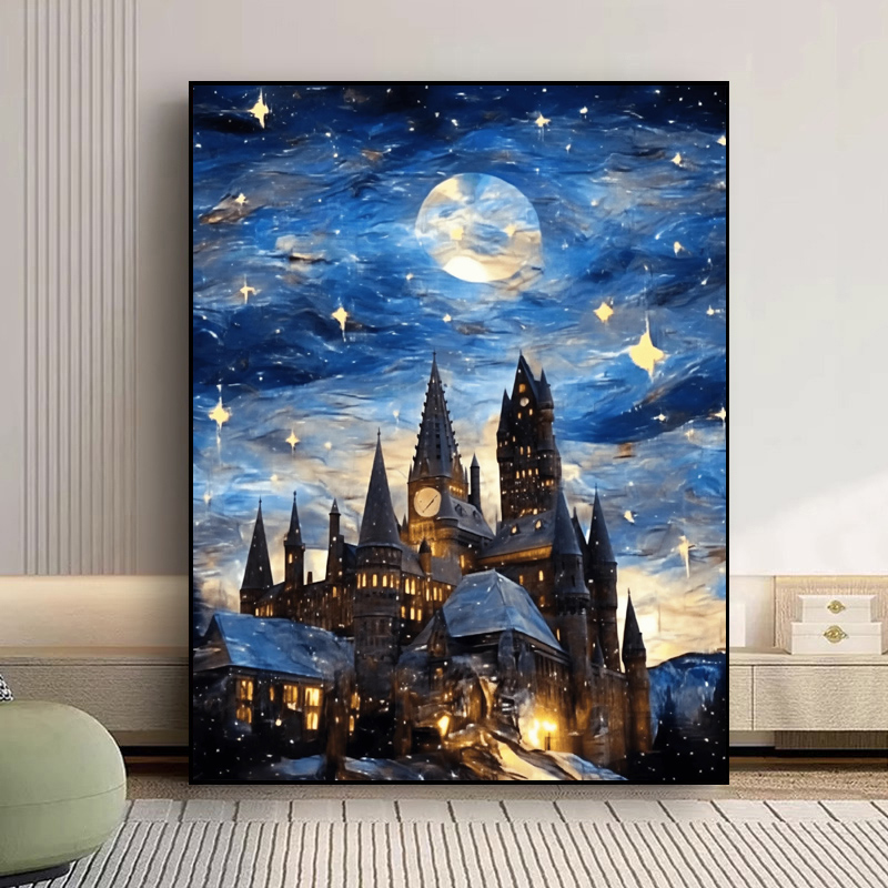 无毒环保0基础星空手工油画涂色