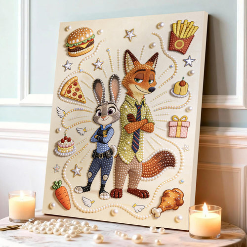 疯狂动物城珍珠画全是乐趣