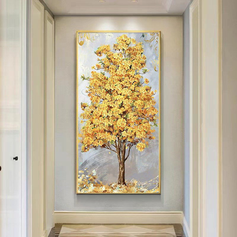 发财树diy数字油画填充填色丙烯画中国风入户玄关手工高端填色画,家居饰品,DIY/数字油画,淘宝优惠券,粉丝福利购,淘宝优惠卷