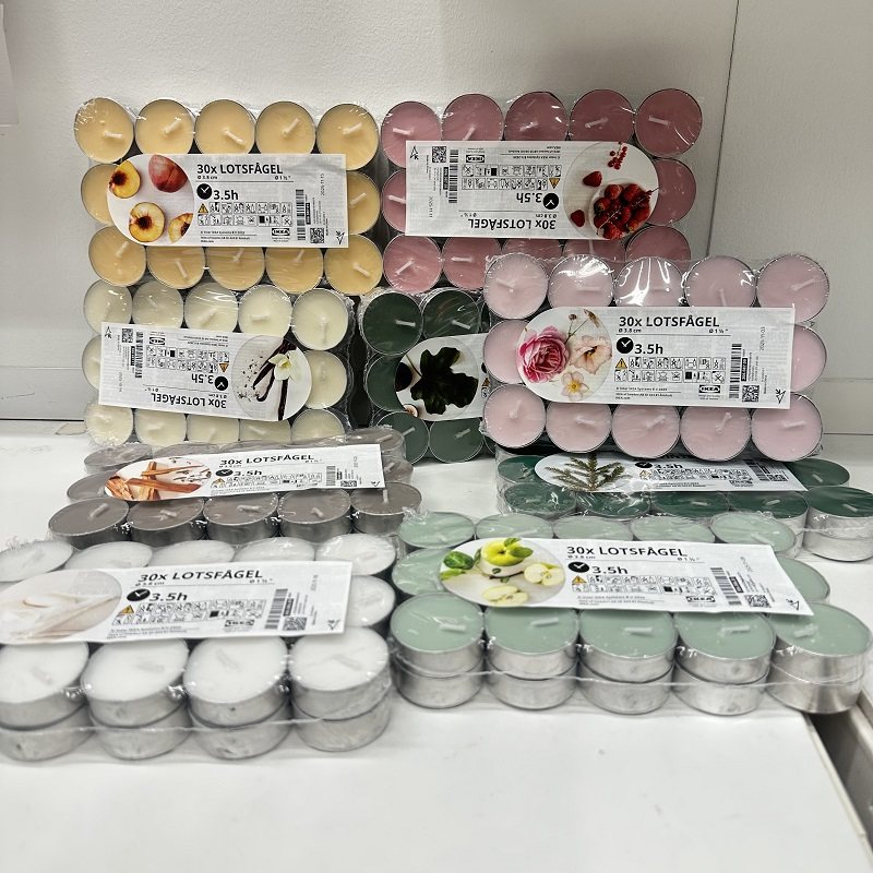 IKEA宜家香味小圆蜡烛家居香薰香薰节日气氛蜡烛无烟蜡烛正品包邮