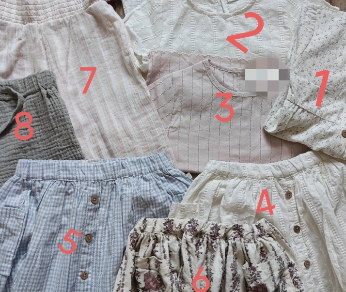 北欧丹麦lil女童有机棉连衣裙衬衣半裙1-7岁男童短裤1-8岁