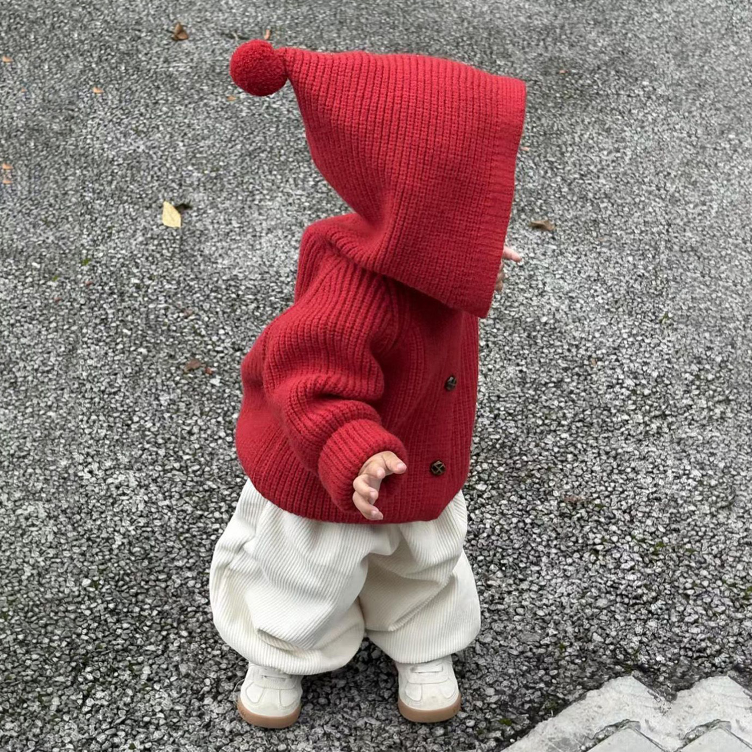 儿童秋冬可爱毛衣灯芯绒束脚裤