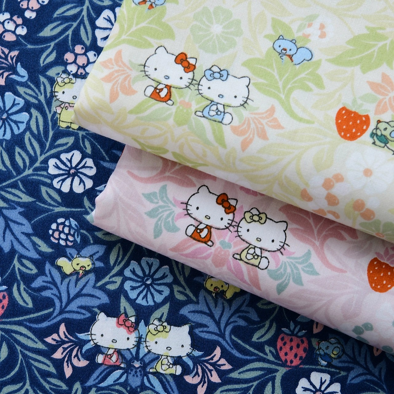 40支纯棉布料斜纹面料棉布卡通手工diy床品服装宠物卡通花间喵趣,居家布艺,海绵垫/布料/面料/手工diy,淘宝优惠券,粉丝福利购,淘宝优惠卷