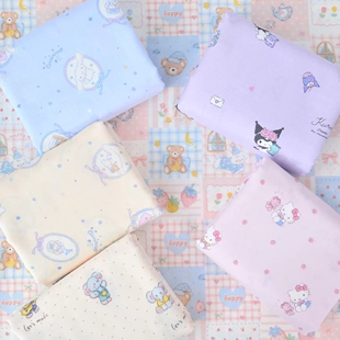250cm宽纯棉布料手工床品睡衣家居服童装卡通全棉双层棉纱布布料