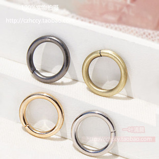 DIY材料-浅金色/银色/古扫/枪黑色，内圈13MM 单圈/O圈，连接圆圈