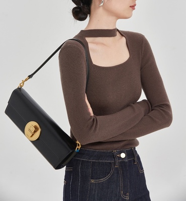 脖子镂空内搭毛衣针织挂脖打底衫