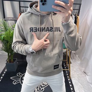 美式卫衣男2024新款高级感外套潮欧洲站加绒连帽休闲高端秋冬男装