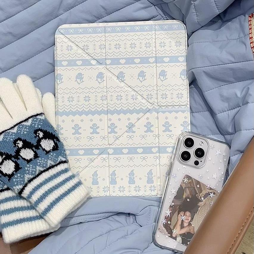 韩系清新蓝色费尔岛设计