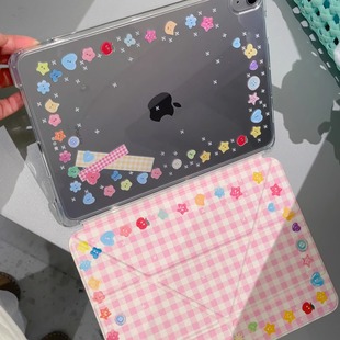 汪三岁「纽扣控」苹果华为轨道拆分iPad平板保护壳亚克力质感防弯防磕碰Air456平板保护壳2024新款 y折mini67