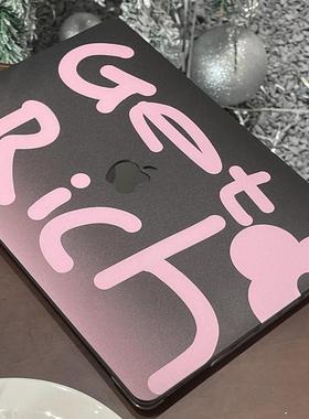 汪三岁「暴富花」MacBook保护壳苹果笔记本2024款M4pro14寸16寸air13寸M1/M2/M3保护套配件