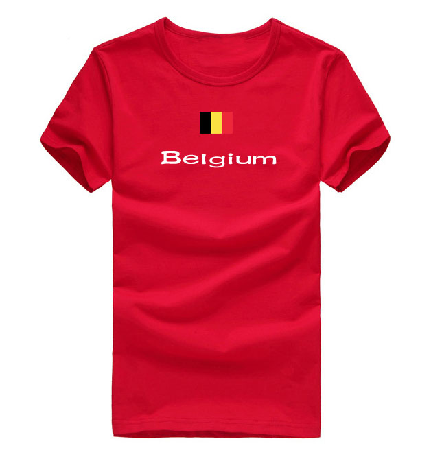 比利时国旗短袖儿童男女文化衫
