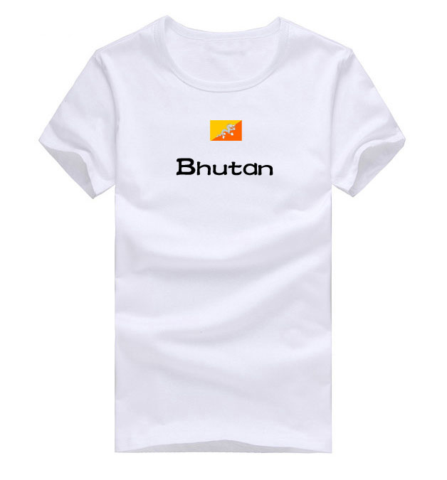 不丹国旗短袖儿童多色文化衫T恤