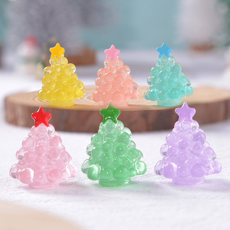 圣诞节新款夜光小葡萄圣诞树微景